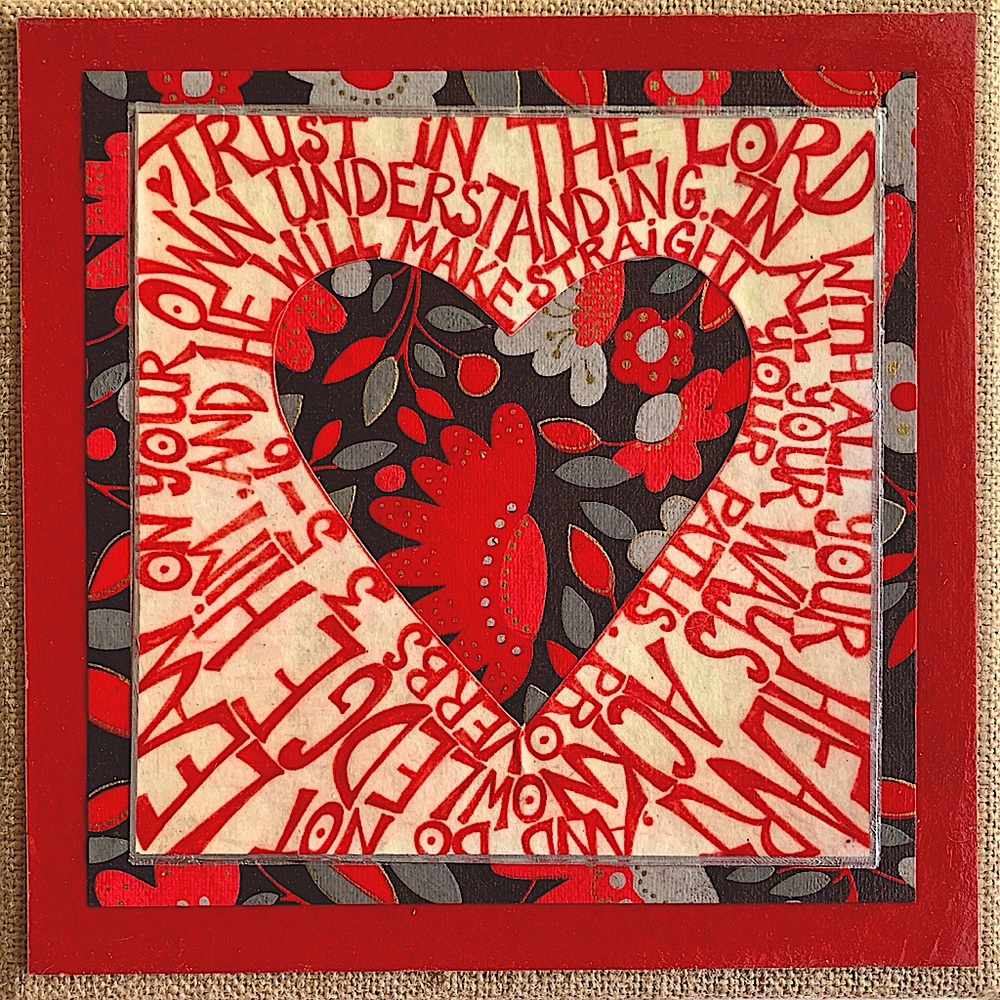 One of a kind handmade scripture art